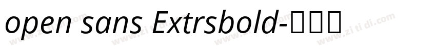 open sans Extrsbold字体转换